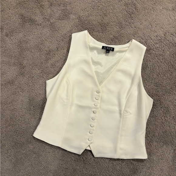J. Crew Women's Cream Vest - Picture 1 of 2